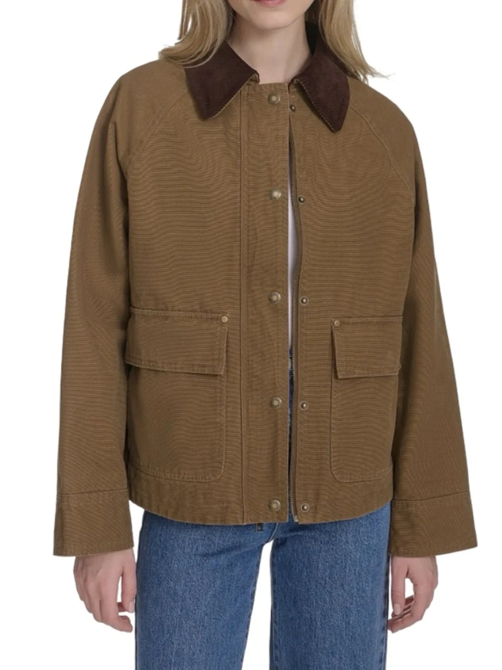 Levi's Canvas Jacket, 100% Cotton, Zipper & Snap Closure, Patch Pockets, New NWT - Picture 4 of 12